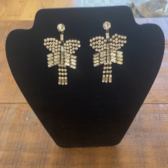 J. Crew Les Velvet Sparkle Crystal Earrings - Picture 5 of 7